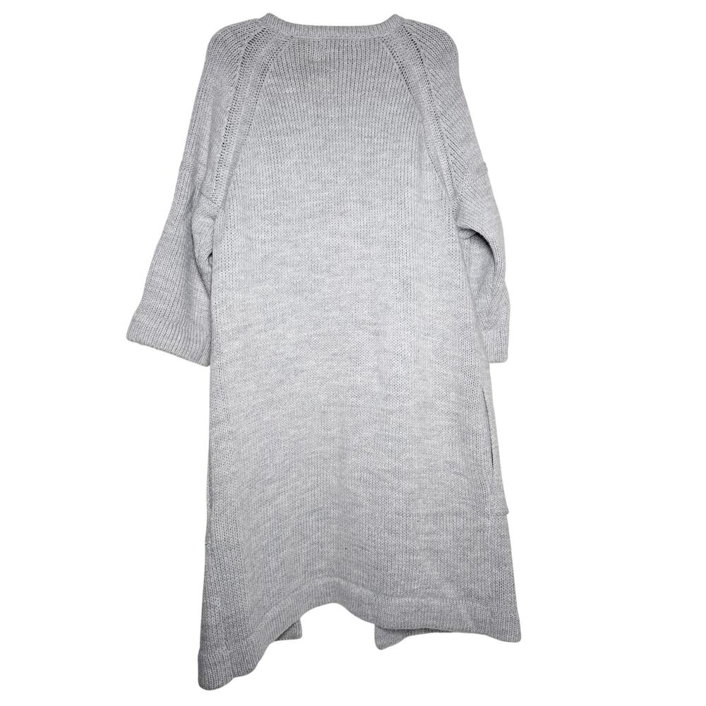 Banana Republic XL Wool Alpaca Longline Duster Cardigan Gray Italian Yarn - Picture 7 of 10